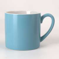 14oz 400ml Round Shape Blue Colored Nice Top Quality Ceramic Tea & Coffee Cups & Mugs With Handle