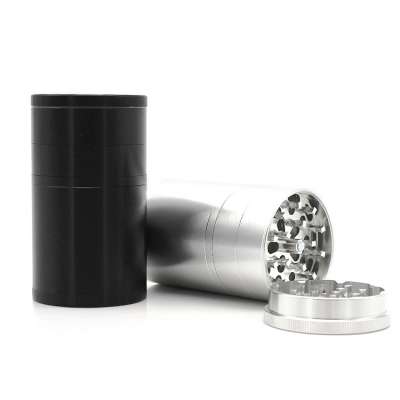 Silver black Zinc Alloy 4 parts custom spice Tobacco weed herb grinder for smoking weed accessories