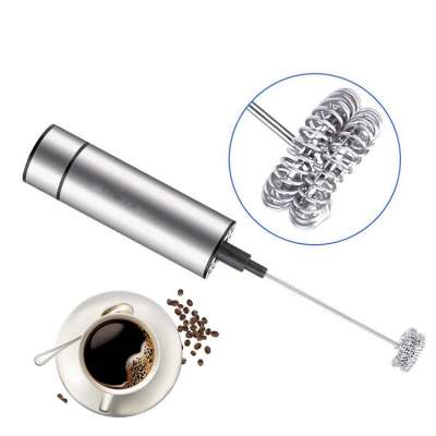 stainless steel Battery Double layer cream coffee frother, custom logo frother,milk foamer electric for coffee