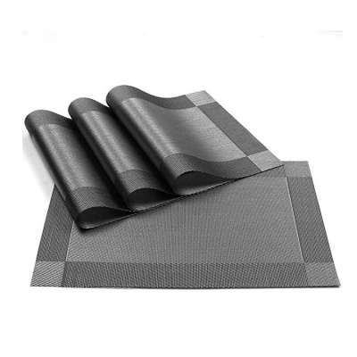 Vinyl Table insulation placemat foldable Fabric woven mat Heat Resistant pvc mesh placemat for restaurant