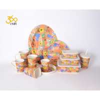 Wholesale snack bamboo fiber tableware bamboo fiber dishes set