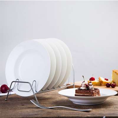 2020 smooth cheap Crockery Dish Set restaurant white porcelain ceramic dinner plate for wedding hotel